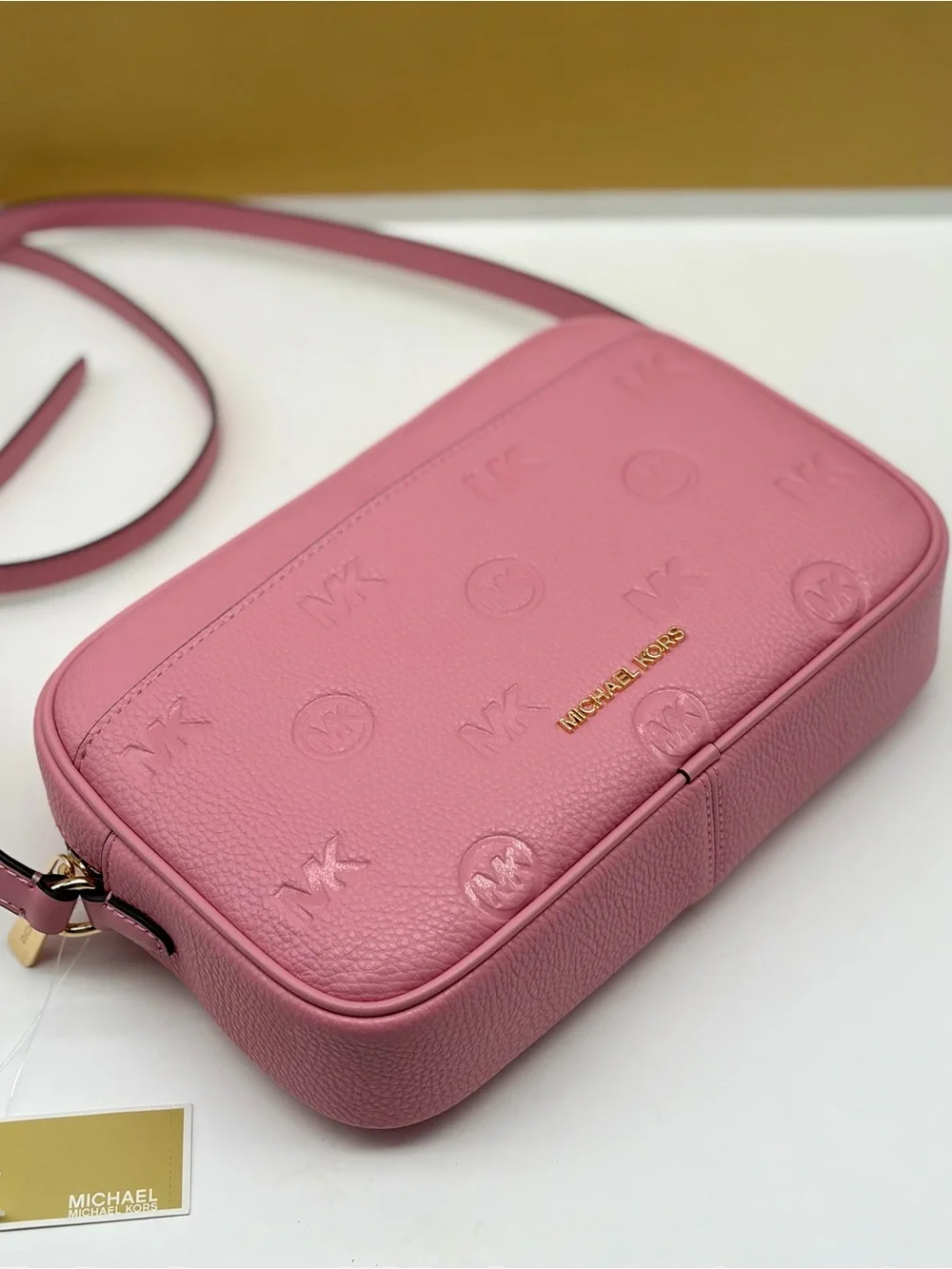 Michael Kors JET SET TRAVEL LARGE LOGO DEBOSSED CAMERA CROSSBODY BAG NWT